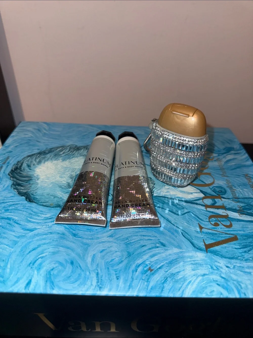 Bath & Body Works Platinum Hand Cream Duo with Sparkle Holder
